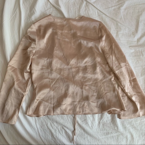 silk tie blouse - Picture 2 of 2